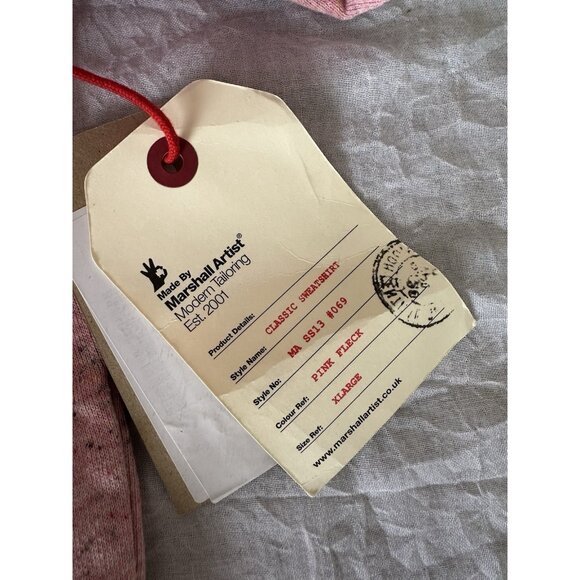 Marshall Artist Women's Classic Sweatshirt Size XL Pink Fleck Speckled Crew Neck - Picture 3 of 12